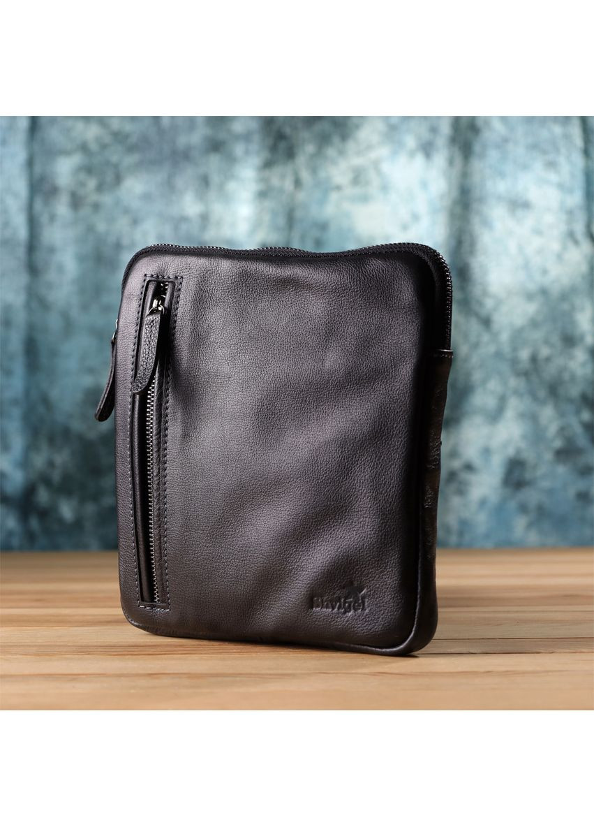 Сумка на плече для чоловіків із міцної зернистої шкіри 23152 Shvigel (366880560)