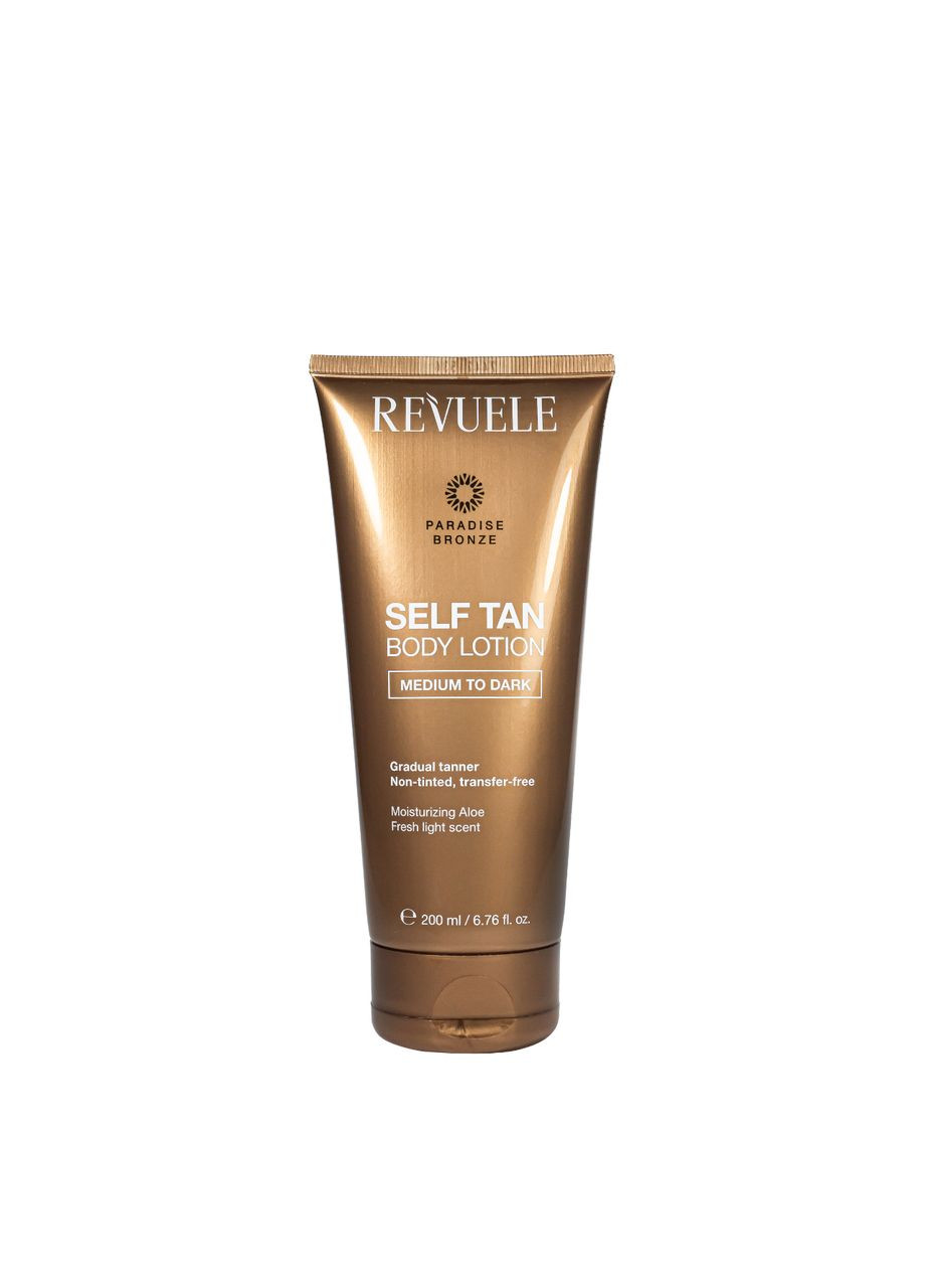 Лосьон для автозагара темный Salf Tan Body Lotion Medium To Dark 200 мл REVUELE (302721954)