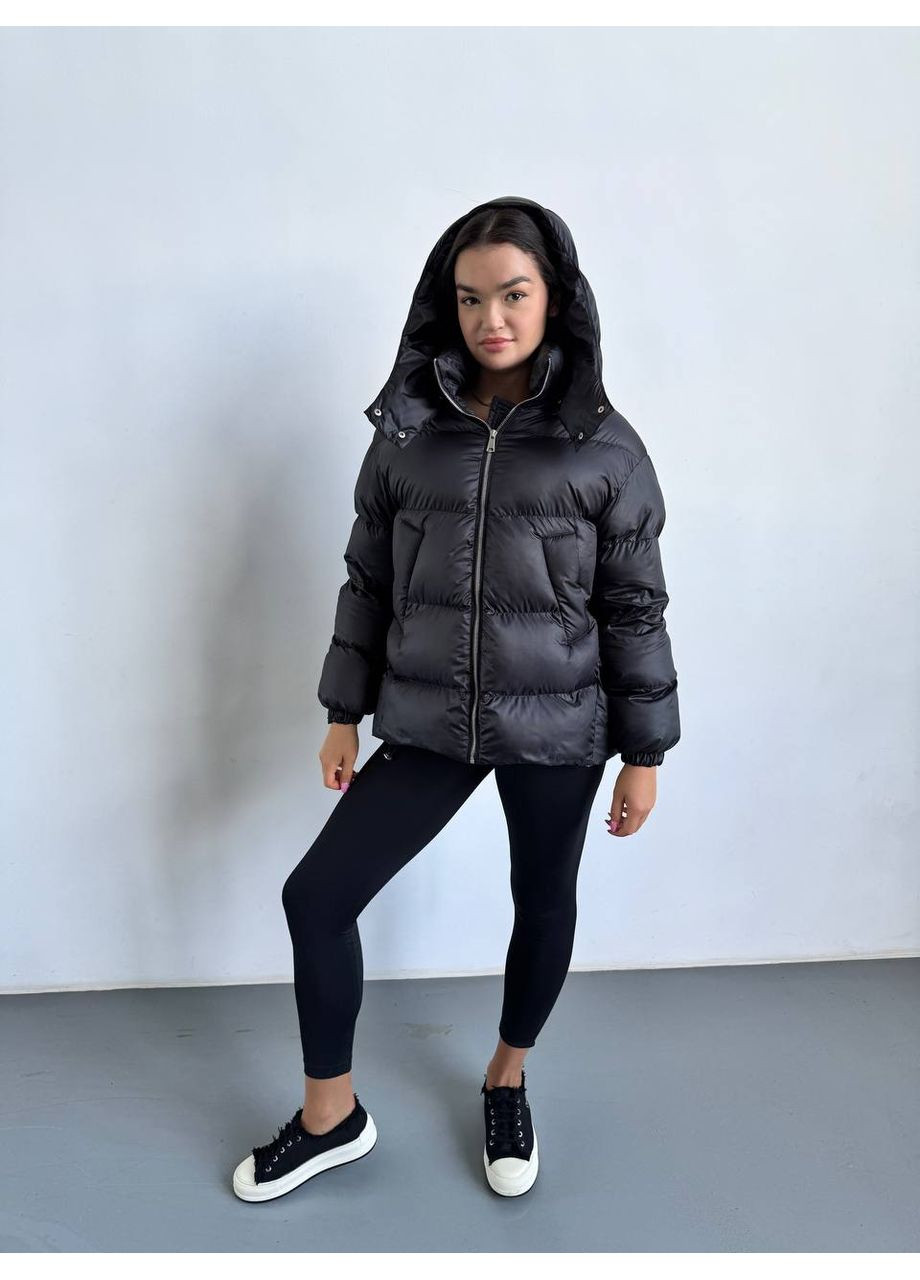 Черная зимняя женская зимняя куртка SK