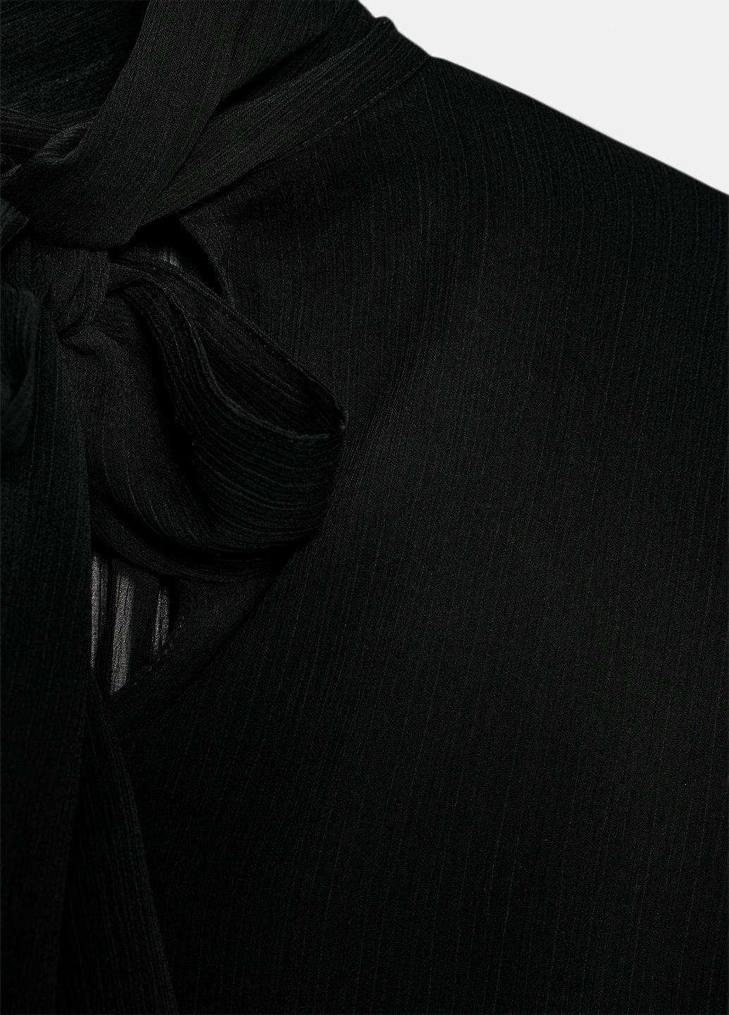 Черная рубашка однотонная Zara