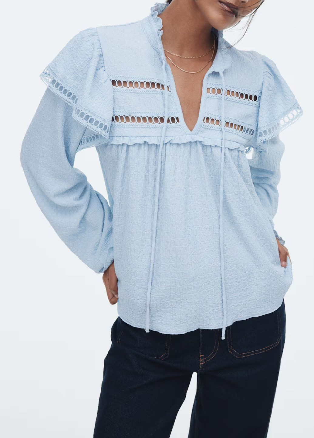 Светло-голубая блузка H&M