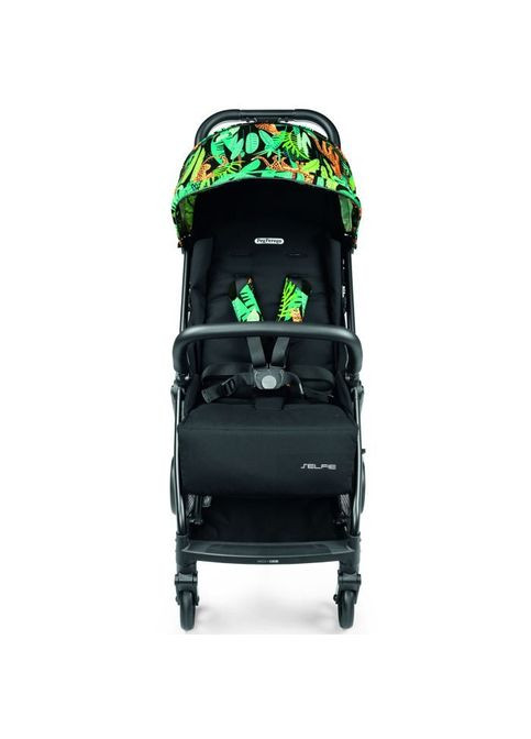 Коляска Selfie Jaguars чорна з тропічним малюнком (IP22000000JL24RO01) Peg-Perego Selfie Jaguars черная с рисунком тропики (268145194)