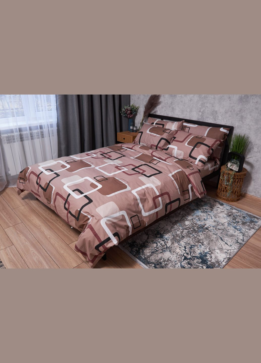 Комплект постельного белья Бязь Gold Люкс «» евро 200х220 наволочки 2х70х70 (MS-820002205) Moon&Star Gina (286762595)