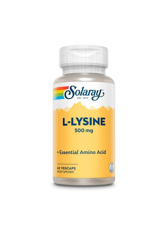 Аминокислота L-Lysine 500 mg, 60 вегакапсул Solaray (324069492)