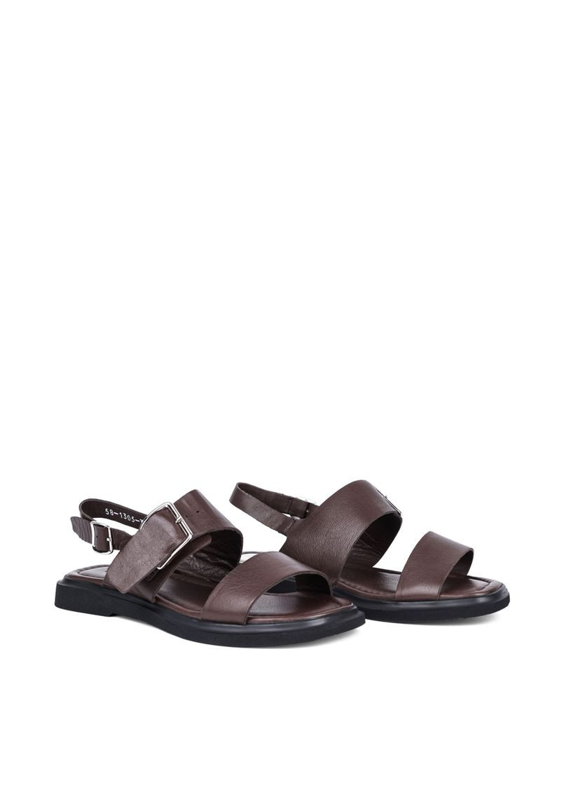 Коричневые женские сандалии 581305 коричневый кожа Attizzare