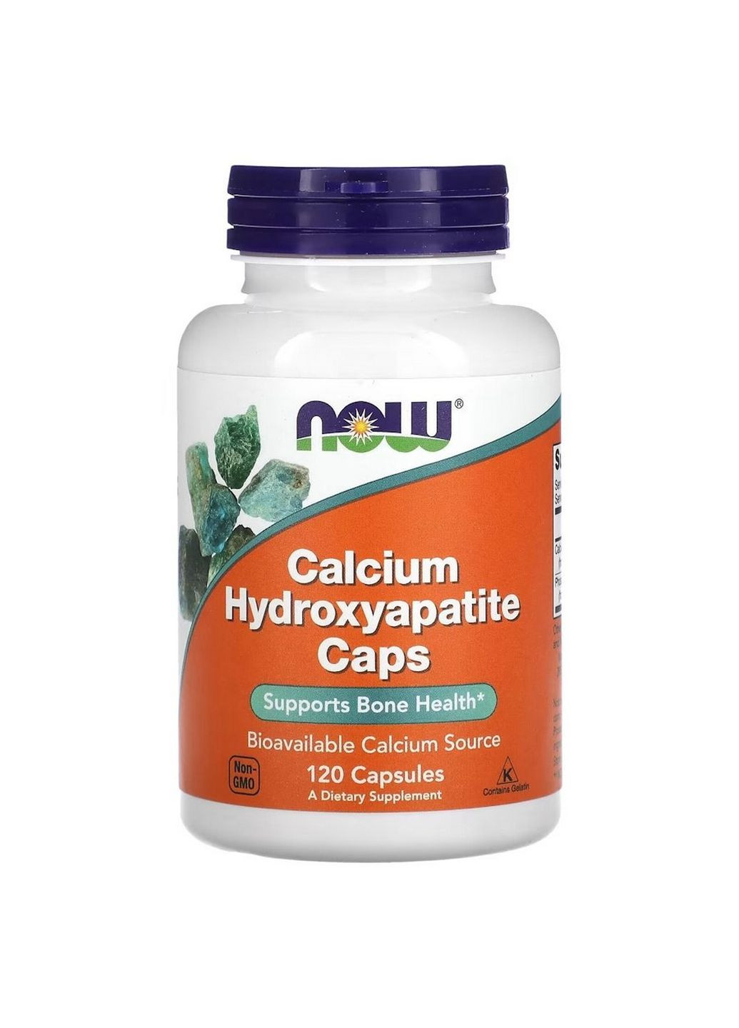 Витамины и минералы Calcium Hydroxyapatite Caps, 120 вегакапсул Now (295898810)