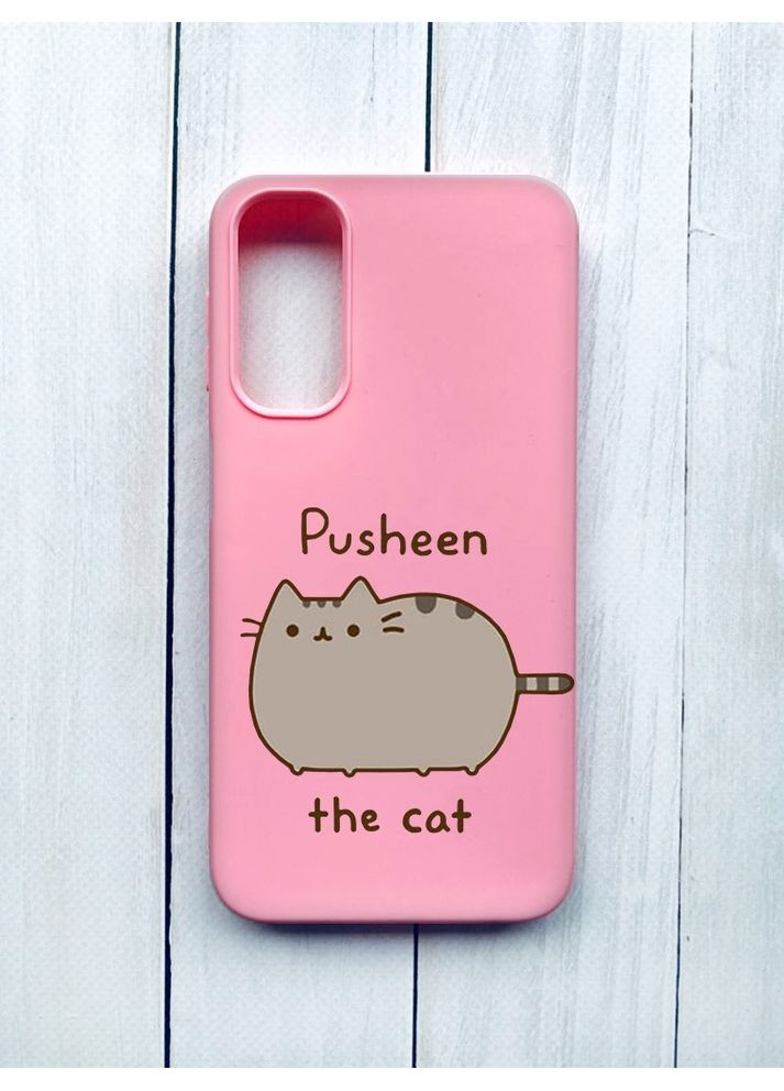 Матовий рожевий чохол на Samsung Galaxy A24 Пушин котик (принт 412) Creative (356122291)