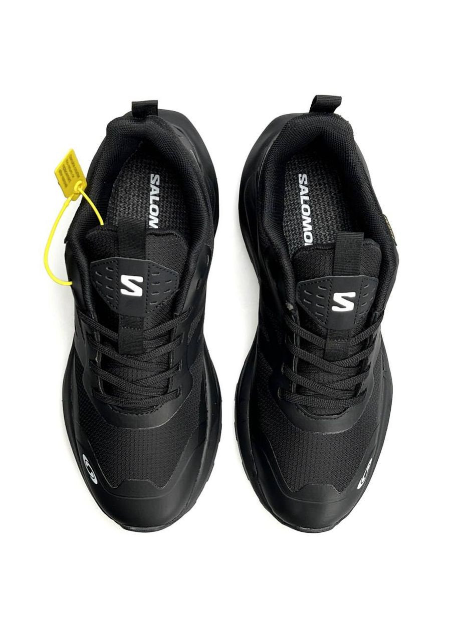 Чорні Осінні кросівки чоловічі salomon black white No Brand Elixir Activ GTX