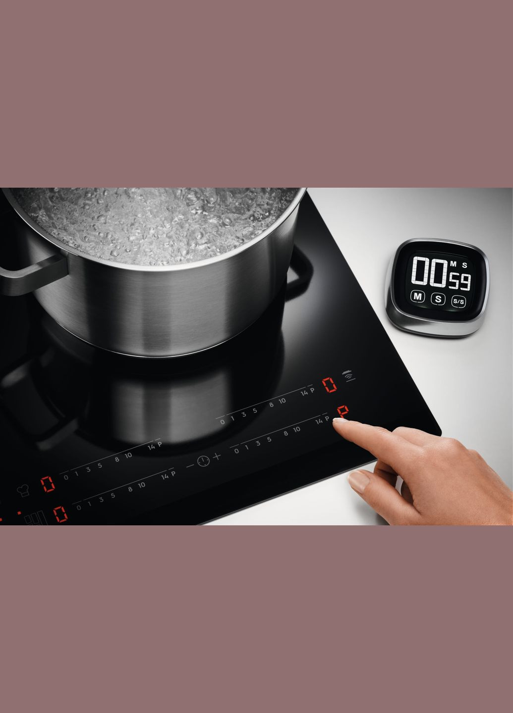 Варильна поверхня індукційна, 60см, розширена зона, Hob2Hood, Electrolux (314748654)