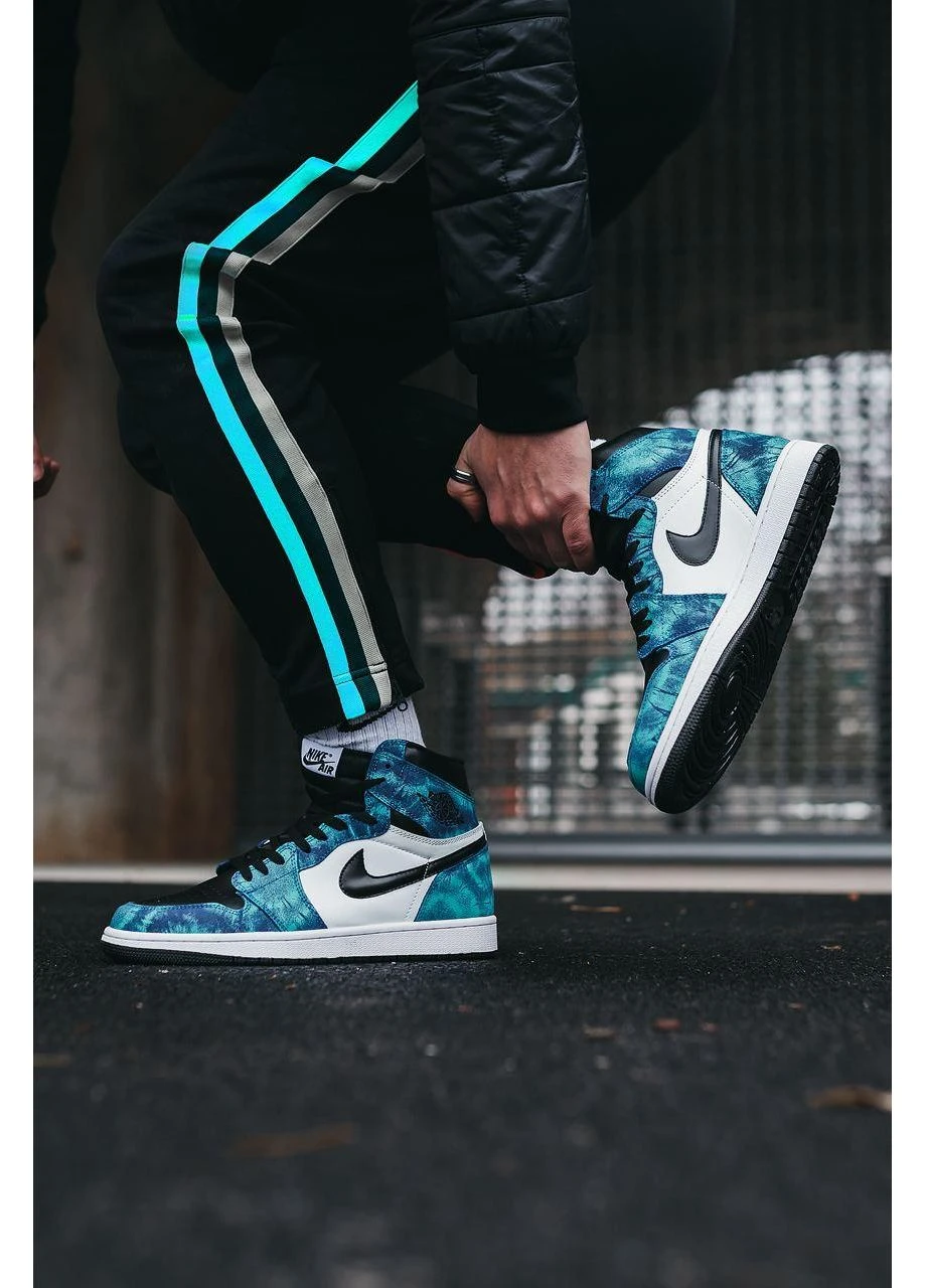 Комбіновані літні кросівки nike air jordan 1 retro high tie-dye найк аір джордан No Brand