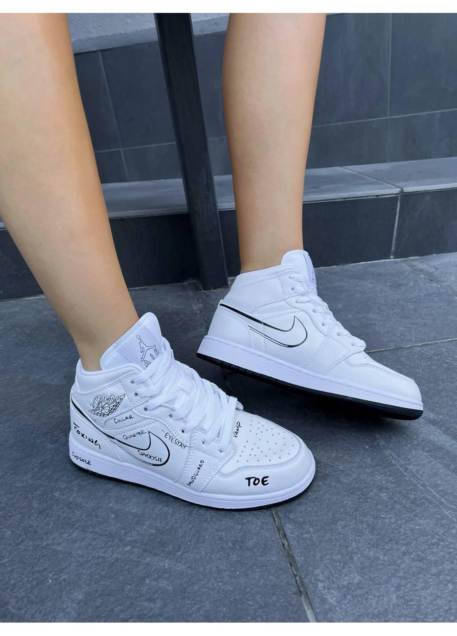 Сірі Осінні кросівки чоловічі nike air jordan 1 retro high light grey white найк аір джордан No Brand