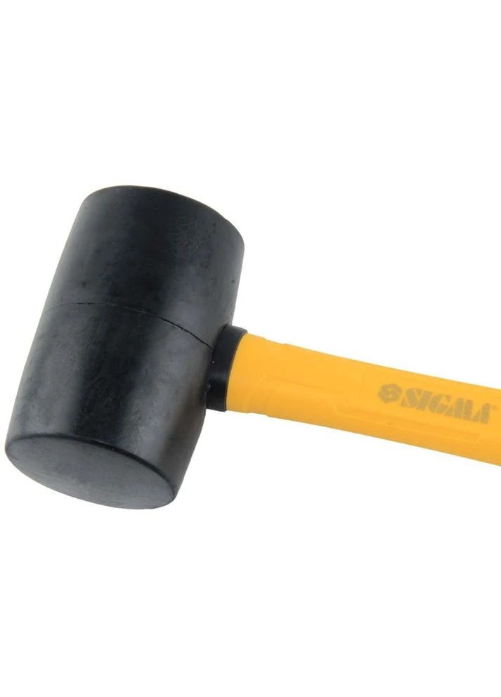 Киянка гумова чорна 680г фібергласова рукоятка (4317371) Sigma (395989732)