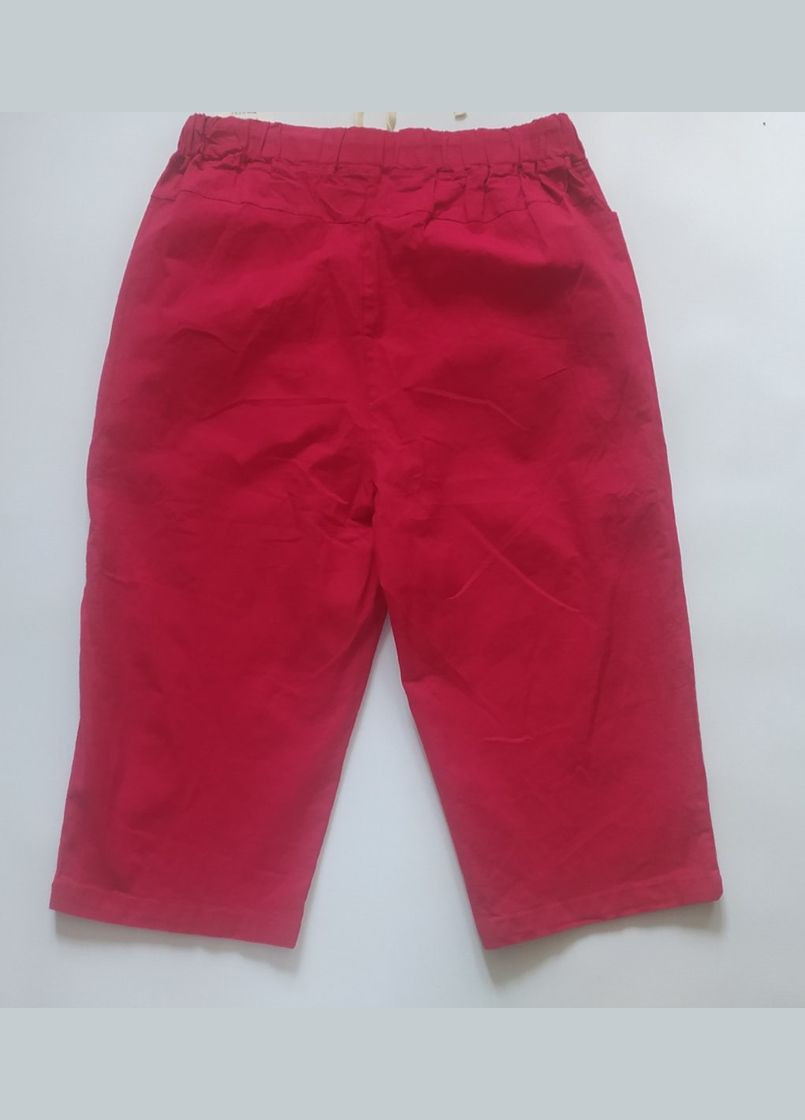 Капрі бавовна стрейч червоні розмір 54-56 No Brand (351897431)