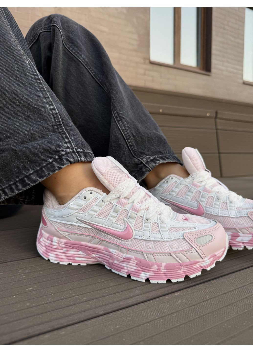 КРОСІВКИ ЖІНОЧІ NIKE P6000 PINK НАЙК П-6000 No Brand рожеві демісезони (367173281)