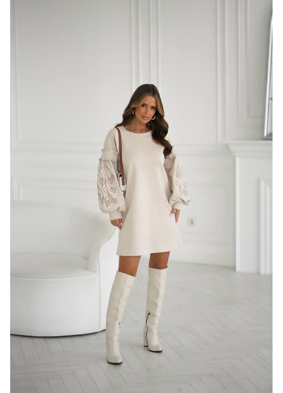 Бежева сукня, колір бежевий Fashion