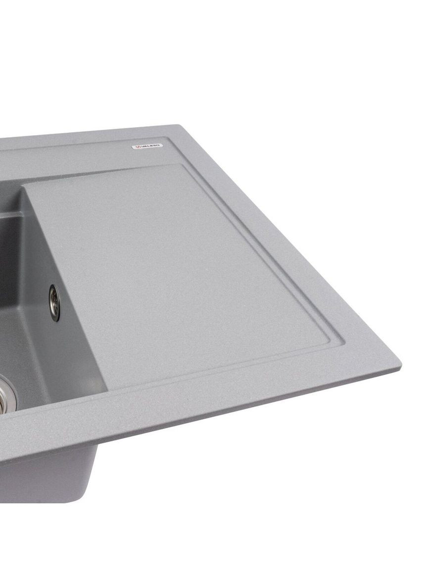 Гранитная мойка для кухни ATRUM 7950 матовая Серый металлик Valeso (365877824)