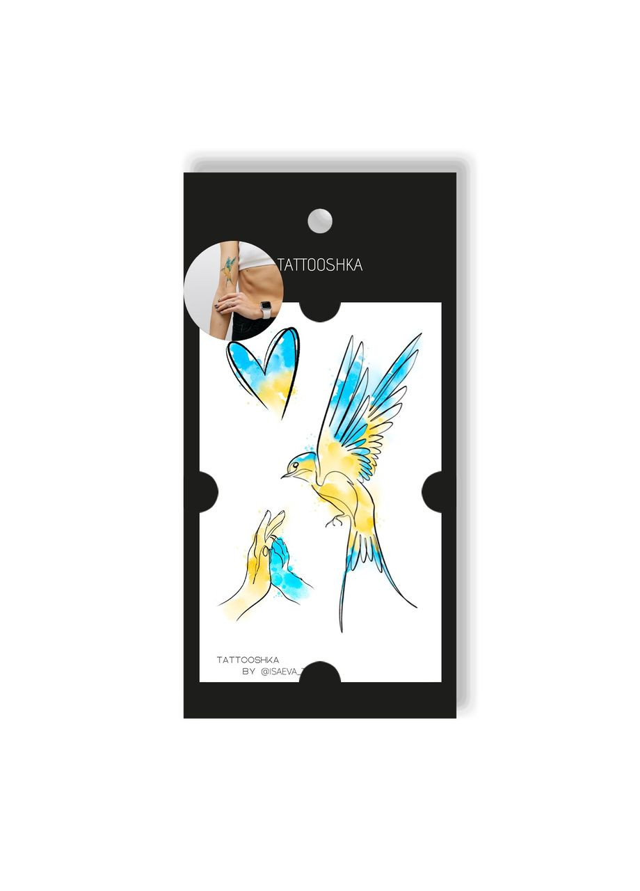 Набор временных водостойких тату "Ласточка" Tattooshka (315050046)