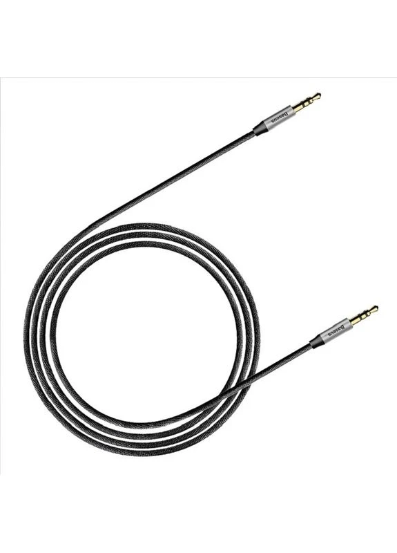 Аудіокабель M30 3.5mm male to 3.5mm male, nylon braid, 1m Silver+Black Baseus (388967695)