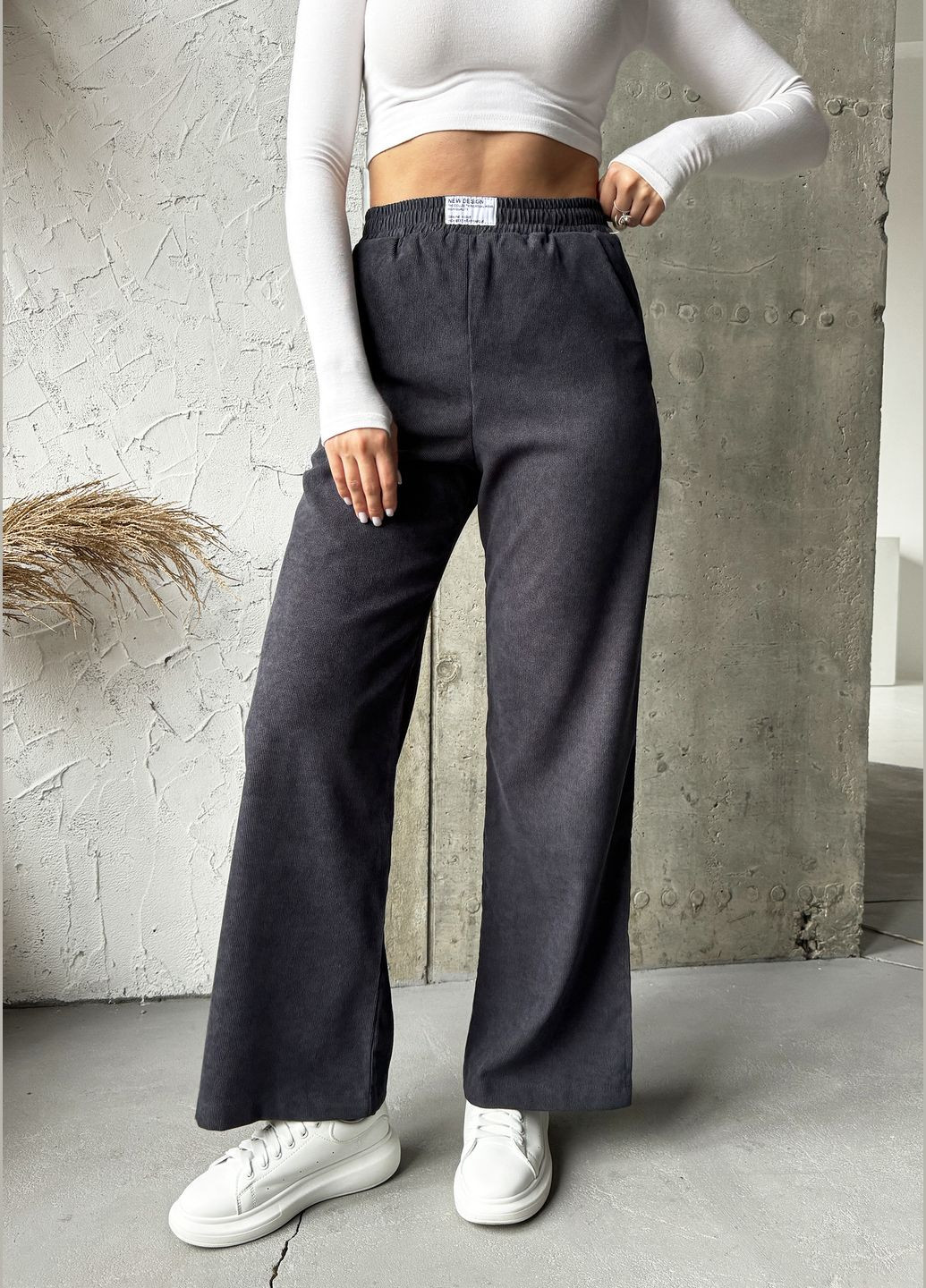 Универсальные трендовые женские брюки палаццо с разрезами по бокам INNOE Штани (315800314)