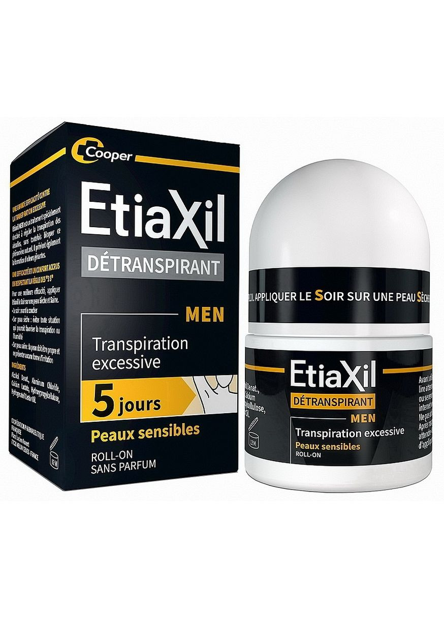 Антиперспірант кульковий для чутливої шкіри, чоловічий Men Sensitive 15ml (1373322-19171406) Etiaxil (368648543)