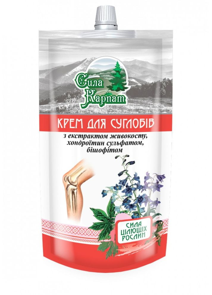 Крем-гель "Сила Карпат" для суставов 100мл защищает хрящ от повреждений, уменьшает воспаление и боль. LekoPro (368709742)