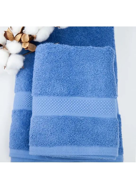 Бавовняний рушник для тіла 70*140 см, 470 г/м2 Honey Блакитний (2531070140) ТЕП однотонний блакитний