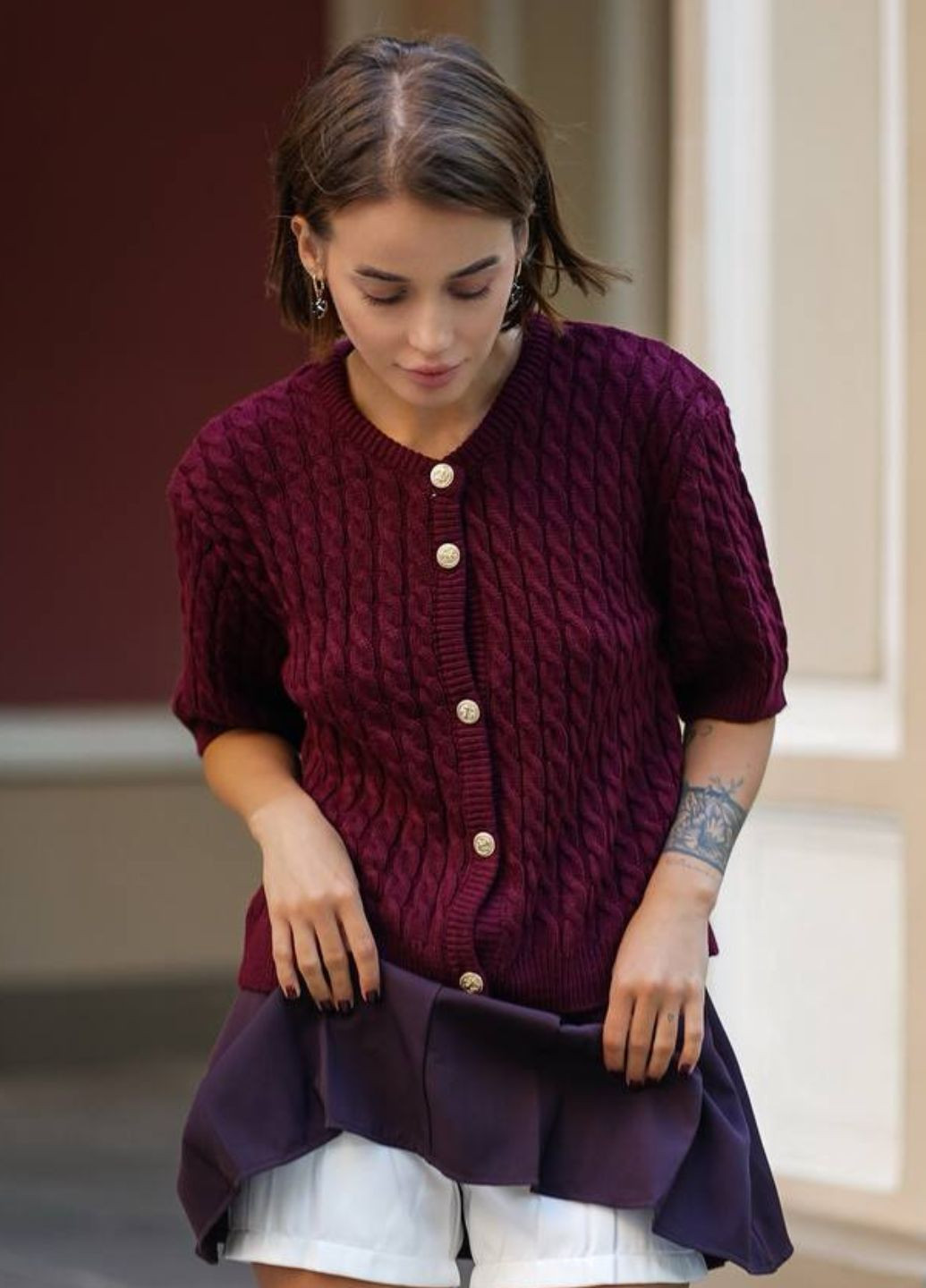 Укорочений кардиган на гудзиках Tik-Tak (323164466)