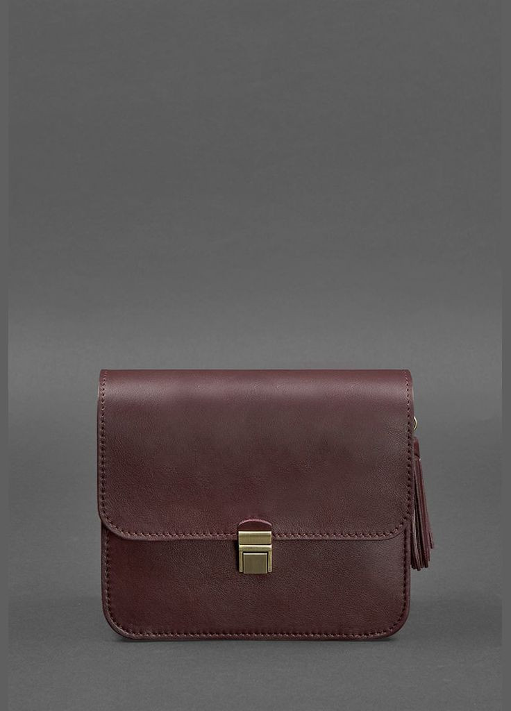 Шкіряна жіноча бохо-сумка Лілу бордова Krast (A-026267) BlankNote кросс-боди (327874321)