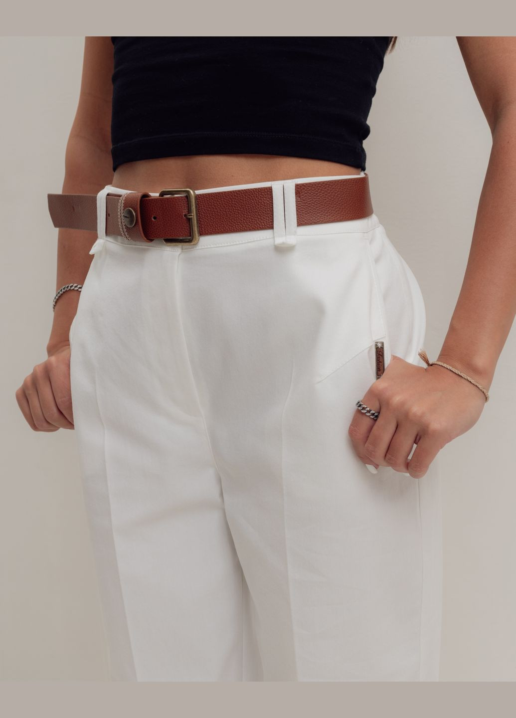 Брюки с поясом Fusion (342419572)