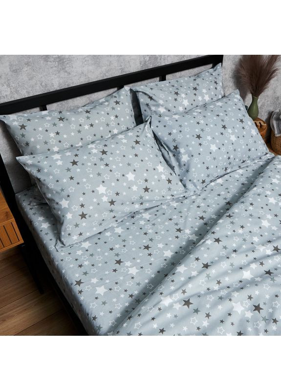 Пододеяльник Бязь Gold Люкс Евро 200 x 220 см (MS-870000723) Moon&Star Silver Stars (357208755)