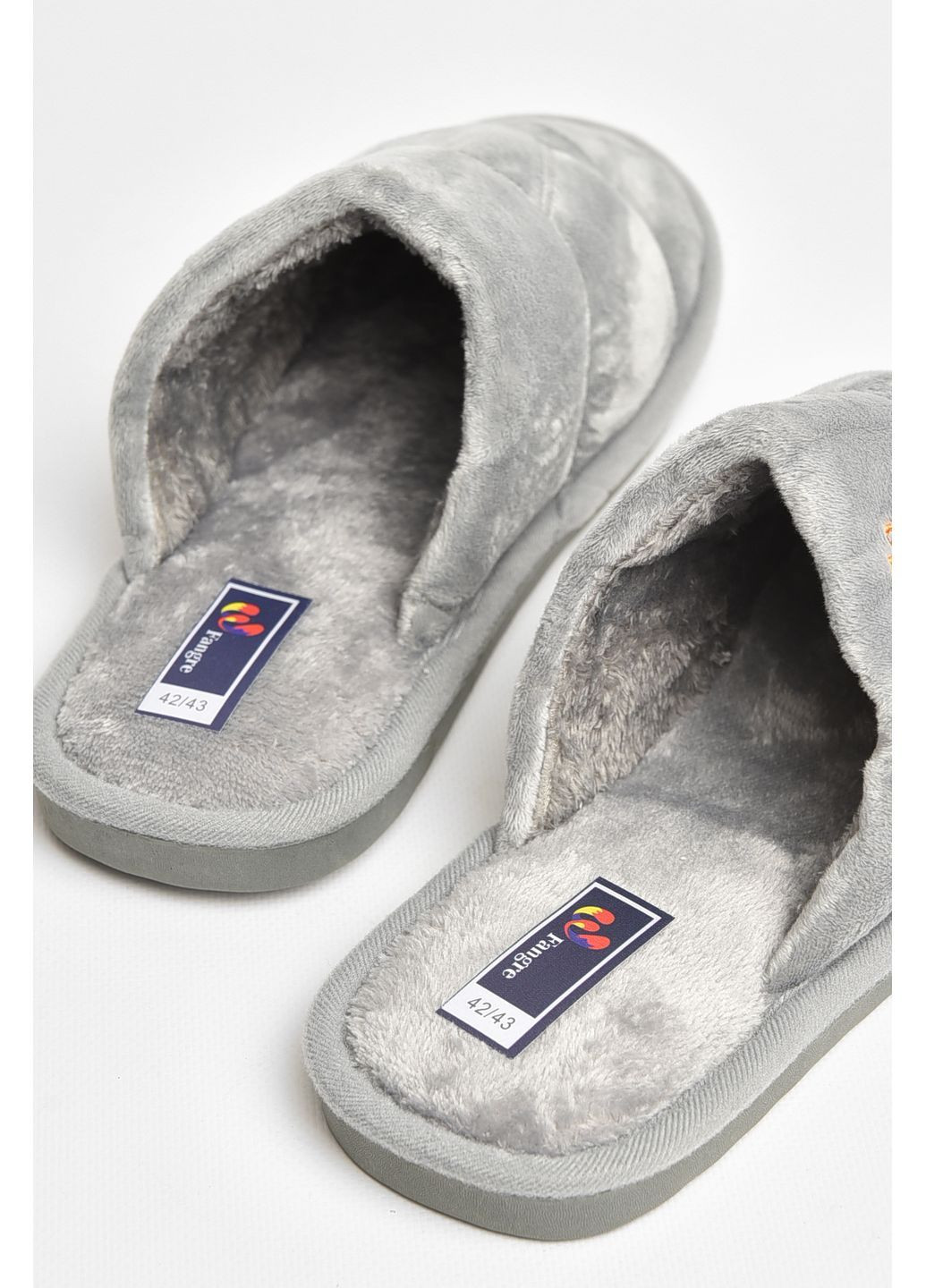 Капці кімнатні чоловічі сірого кольору Let's Shop (362082656)