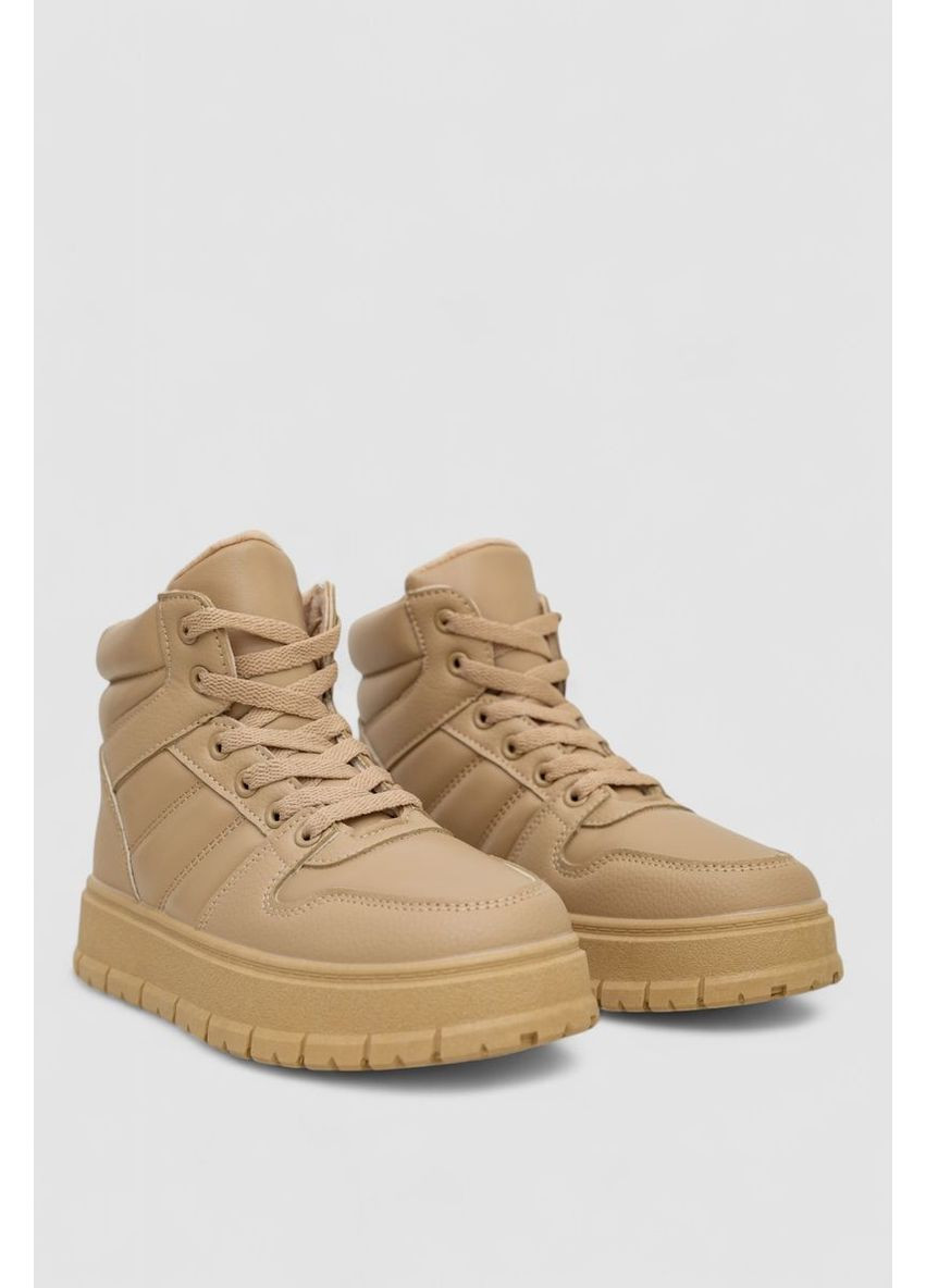 Кроссовки женские зимние на меху,, 248RMB03 Ager бежевые всесезоны (369973859)