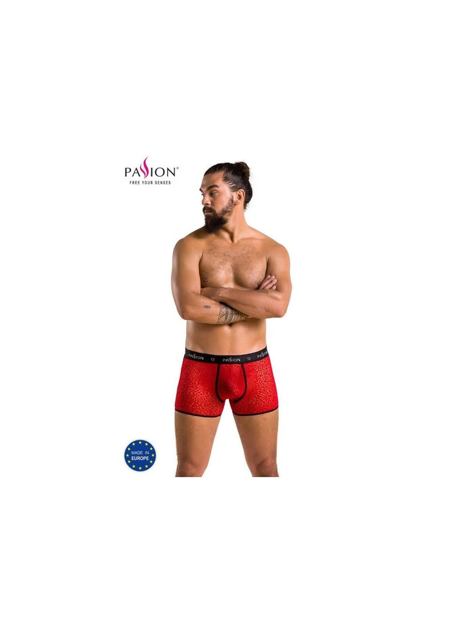 Чоловічі червоні боксерки з малюнком 046 SHORT PARKER red L/XL Passion (347290766)