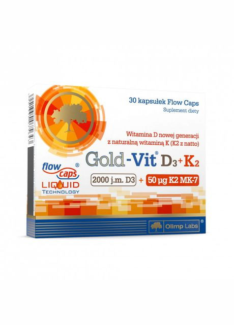 Вітаміни та мінерали Gold-Vit D3+K2 2000 IU, 30 капсул Olimp (322209758)