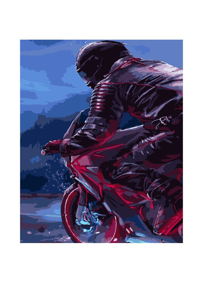 Картина по номерам "Мотоциклетные гонки" см для творчества, раскраска для детей. Strateg (369758578)