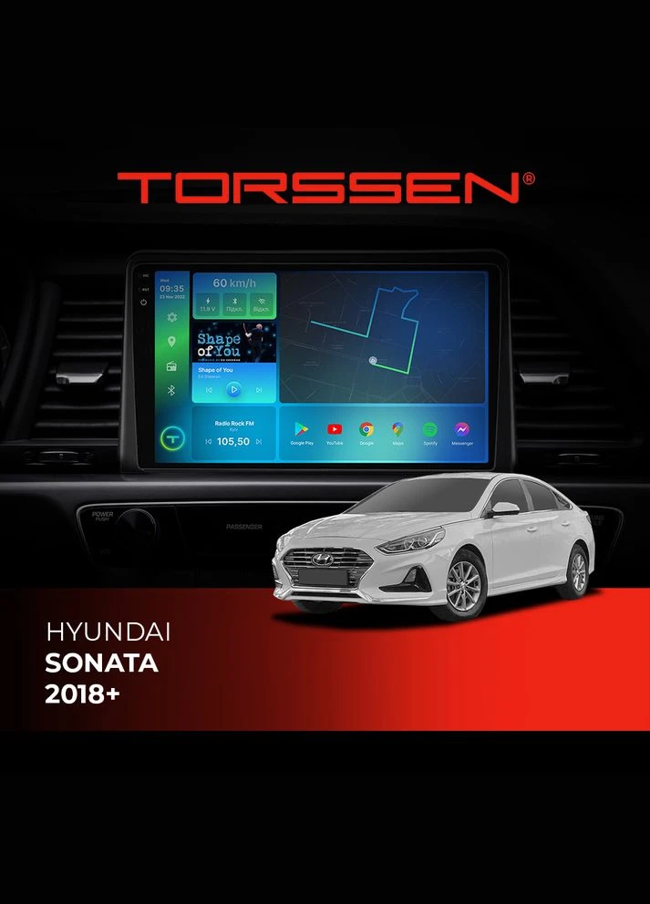Штатная магнитола 2K DTS Hyundai Sonata 18+ F9432 4G Carplay DSP Torssen (307088055)
