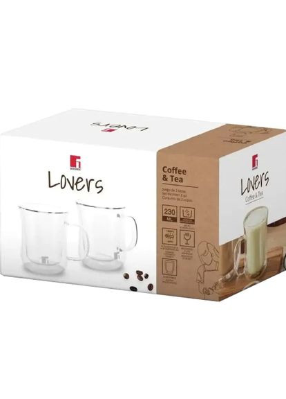 Набор чашек Coffee & tea lovers 230 мл 2 шт (BG-20115-MM) Bergner (323047039)