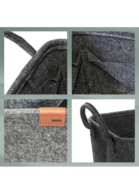 Корзина Fay 35х25х20 см темно-серая (24463) Kela (323045950)