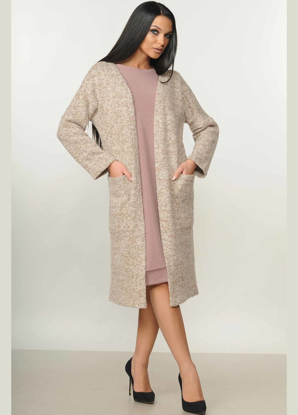 Жіночий подовжений кардиган з ангорської буклі без застібки (КР 21.5-61/18) RiMari (362693278)