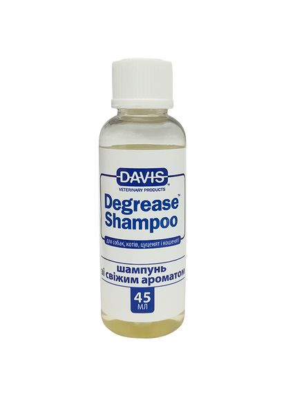 Знежирювальний шампунь для собак і котів Degrease Shampoo 45 мл (2100052958019) Davis (279570625)