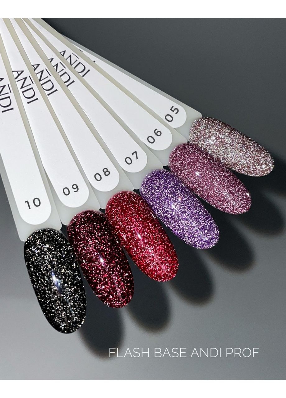 Камуфлирующая база Flash base №09 со светоотражающими частицами, 15мл. Andi Prof (369954010)