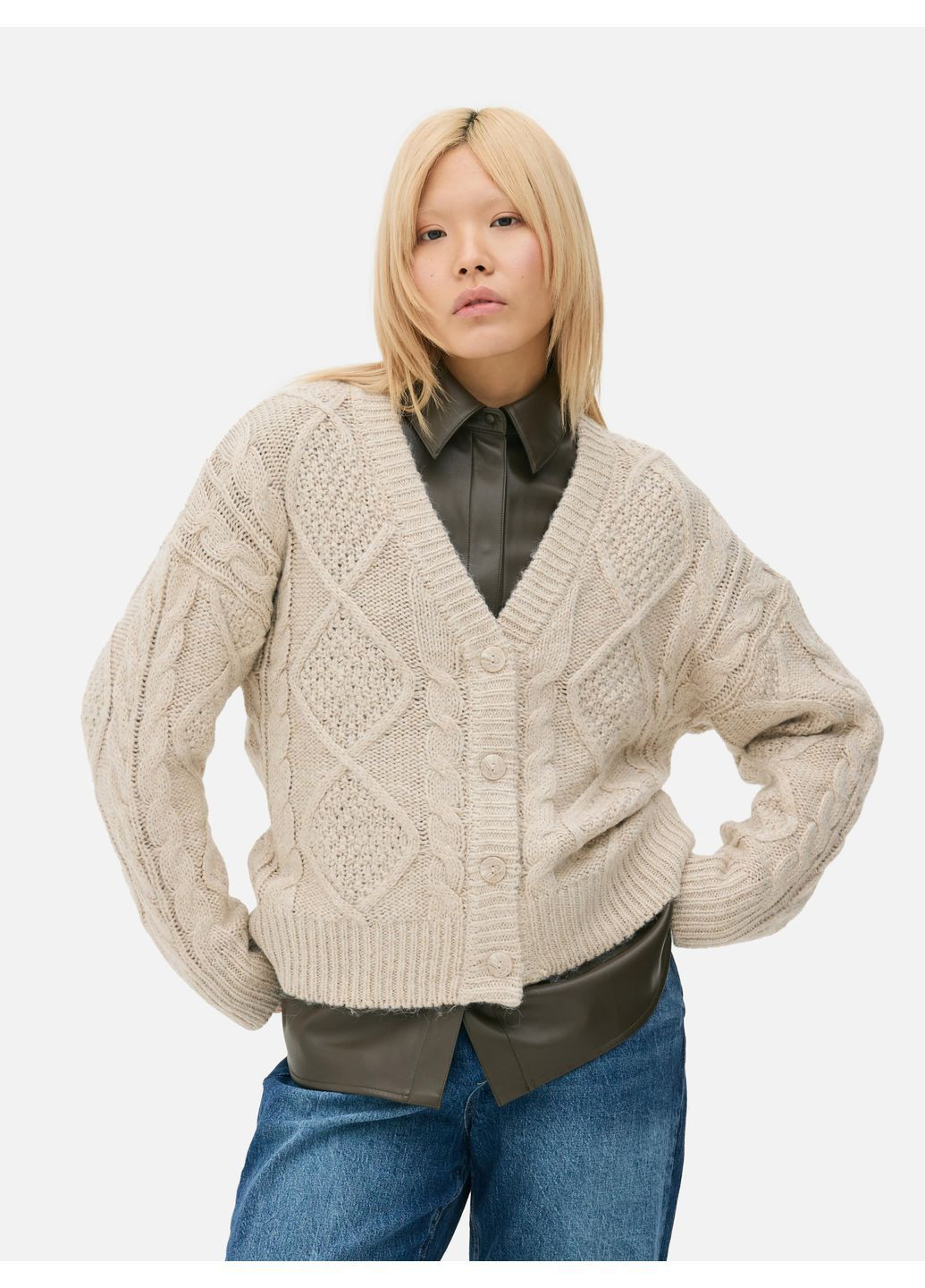 Кардиган зима,блідо-бежевий, Primark (368151345)