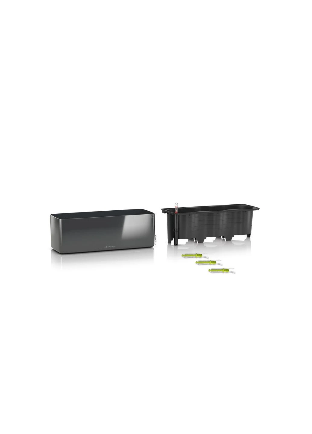 Розумне кашпо Cube Glossy Triple 40 прямокутне 14 x 40 x 14 см, Колір Білий Lechuza (388683698)