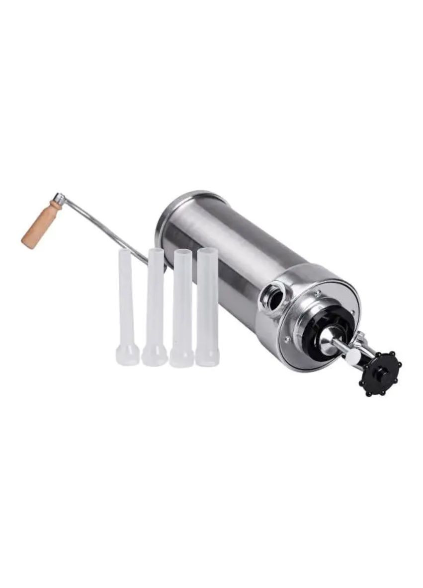 Вертикальний шприц для ковбаси 2,5 л з нержавіючої сталі шприц ковбасний 4 насадки Yiwu (353304493)