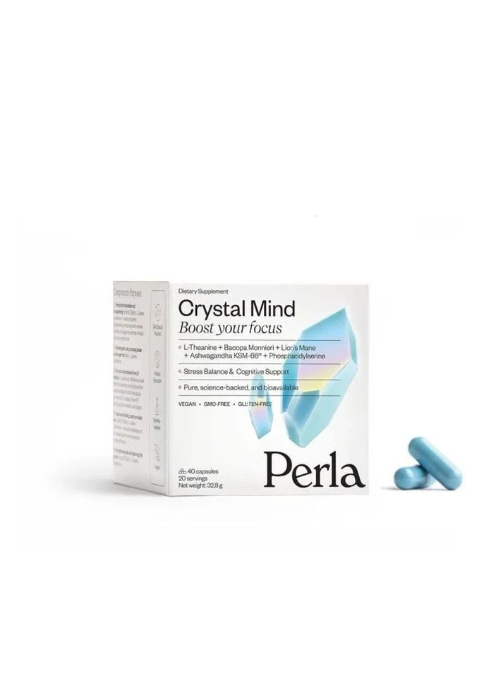 Добавка для фокусу кристального мислення Crystal Mind 40 капсул Perla Helsa (386293769)