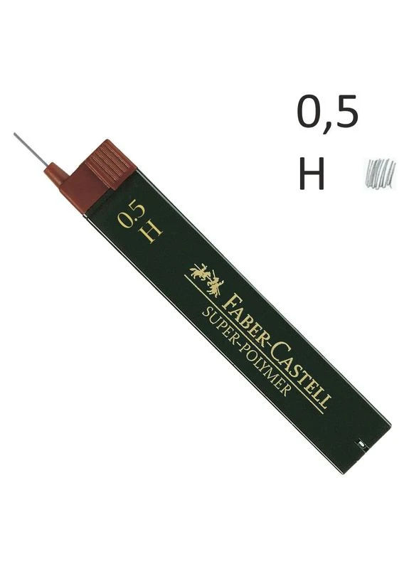 Грифель для механического карандаша SUPER-POLYMER, 0,5мм. H, (120511) Faber-Castell (375775899)