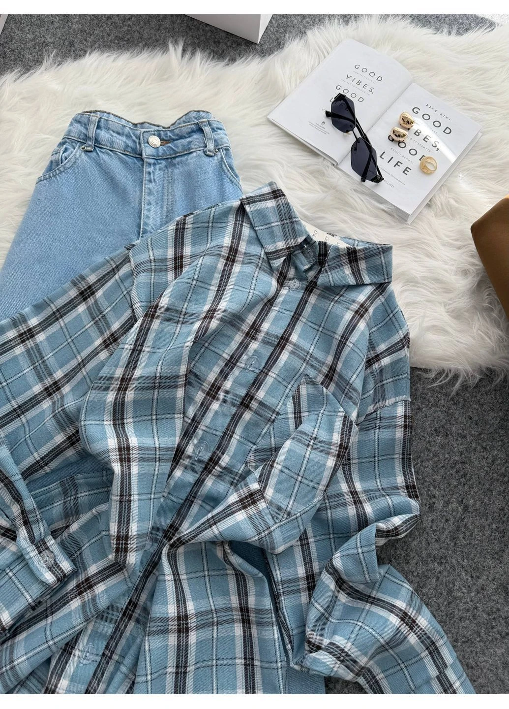 Жіноча картата сорочка No Brand (388859239)