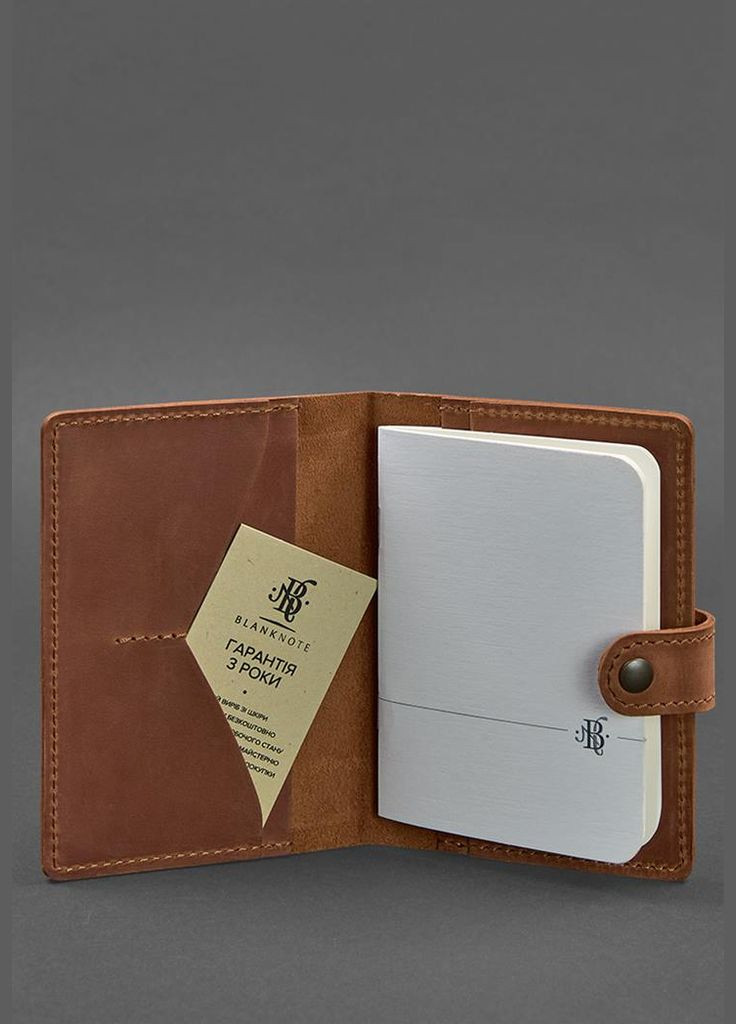 Кожаная обложка для паспорта 3.0 светло-коричневая Crazy Horse (A-027219) BlankNote (329186885)