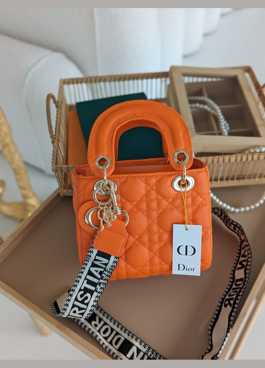 Жіноча сумка міні жовтогарячий із широким ременем ЛЮКС якість No Brand (322464510)