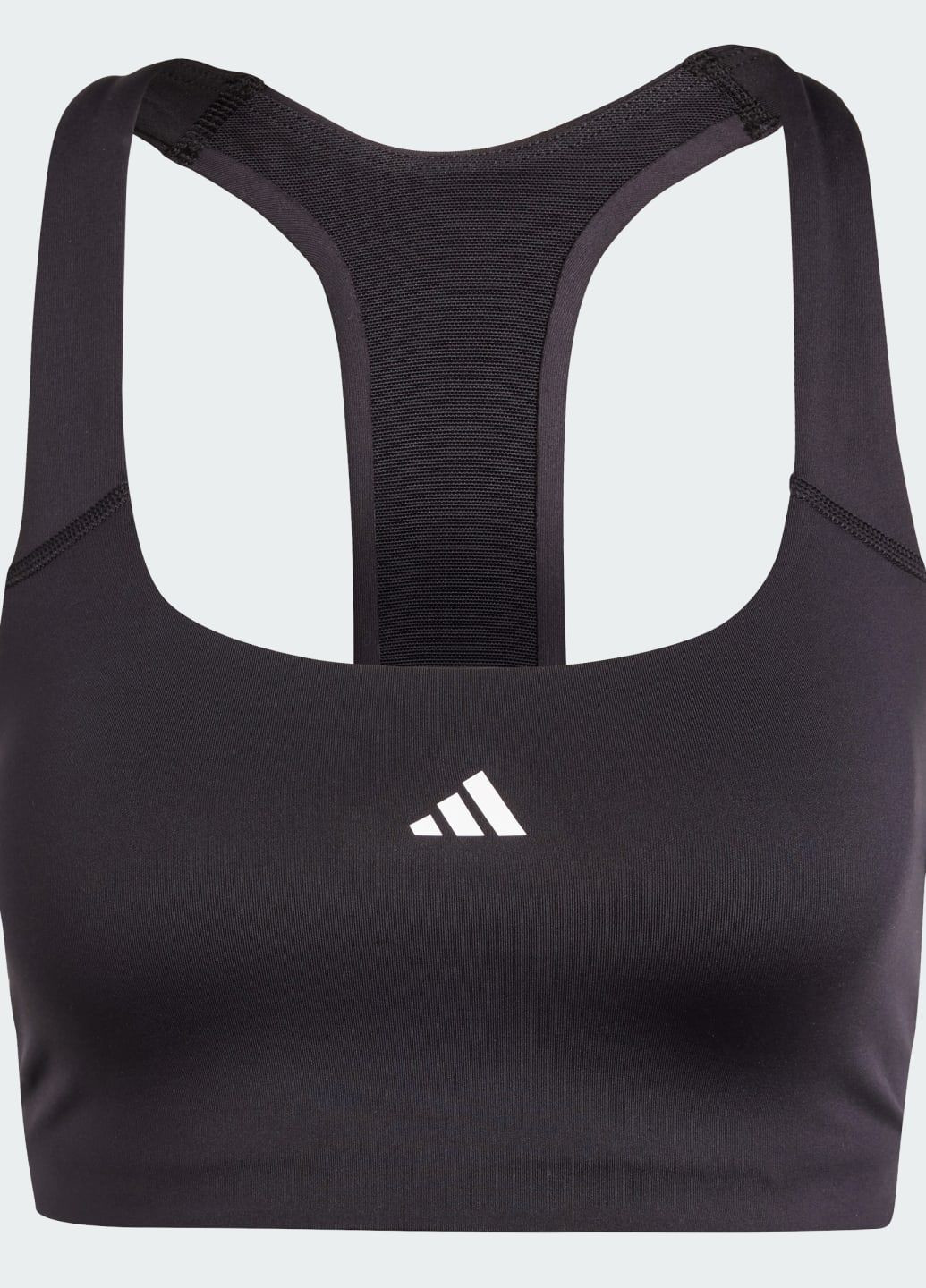 Чёрный спортивный бра powerimpact training medium-support adidas